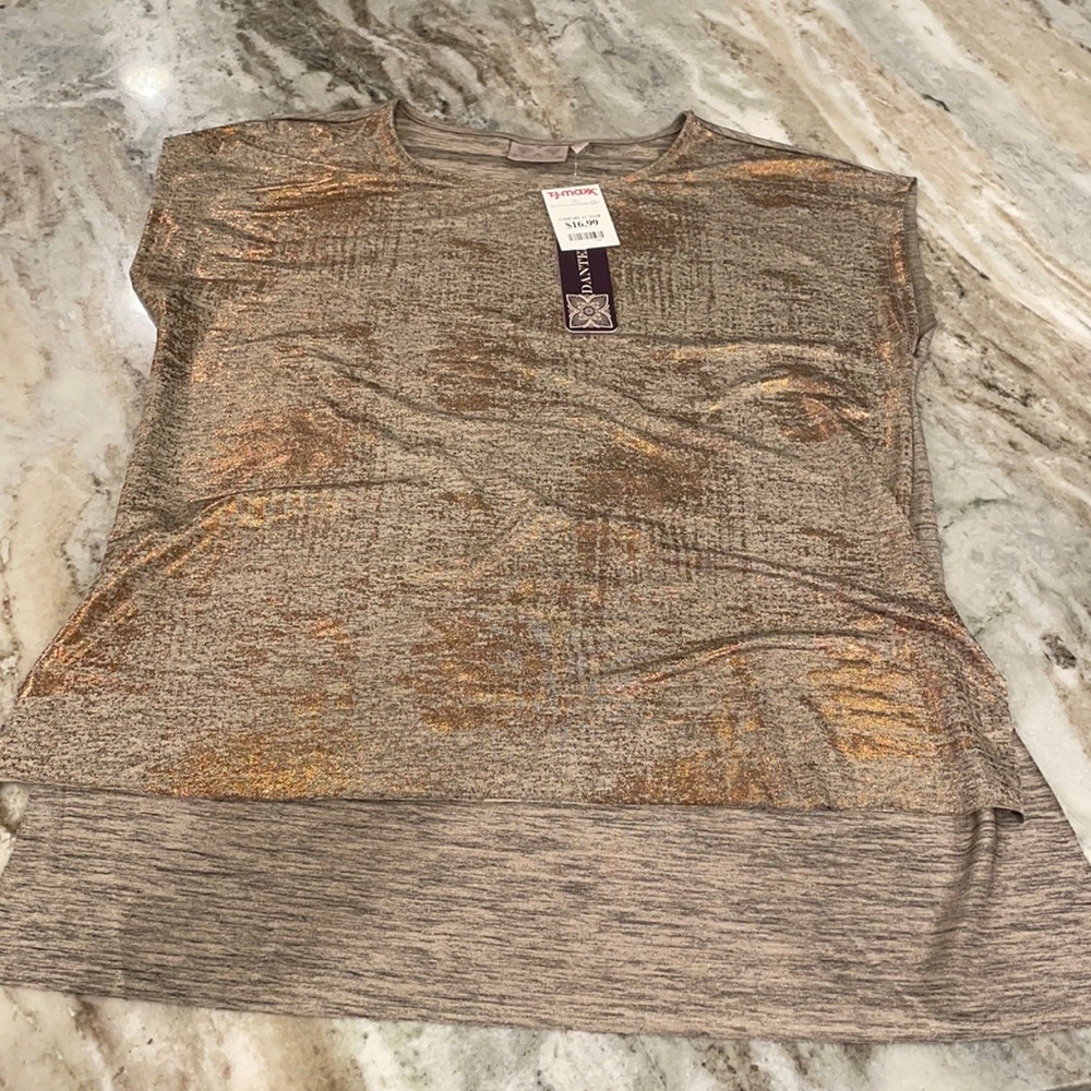 Metallic sleeveless top